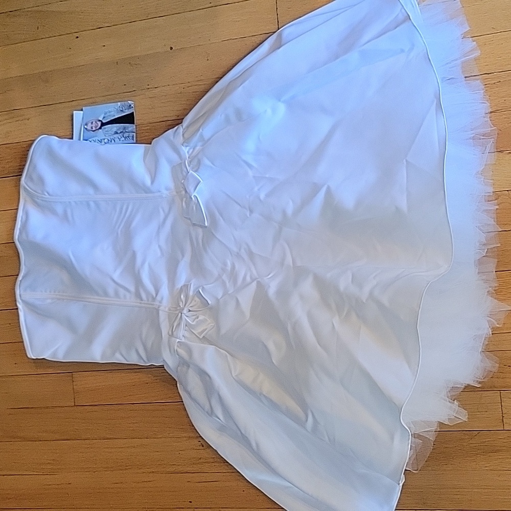 Jessica McClintock strapless white dress with bows new with tags size 9/10